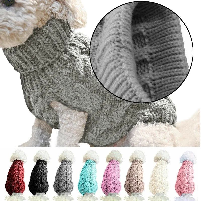 Pet Vest Jacket Pet Knit Sweater Dog Cat Puppy Coat Warm Clothes