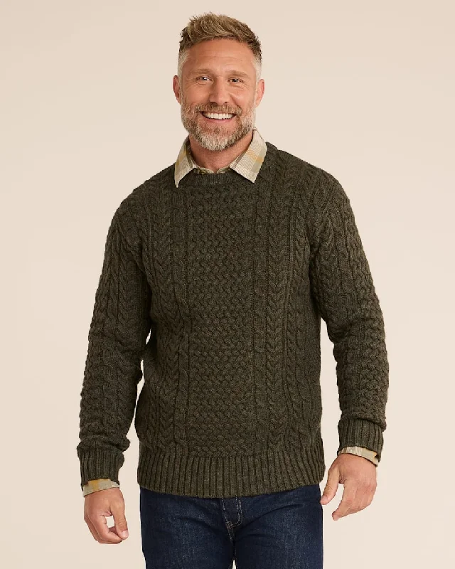 Men's Shetland Collection Fisherman Sweater