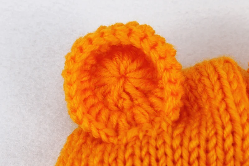 Orange Lion Cotton Sweater