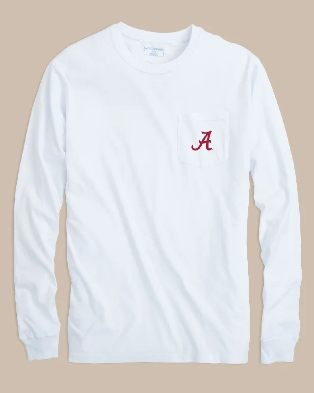 men's colorful t-shirts -Alabama Crimson Tide Gameday Embroidered Long Sleeve T-Shirt