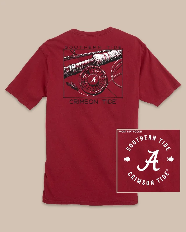 men's loose fit t-shirts -Alabama Crimson Tide Gameday Fly Reel T-Shirt