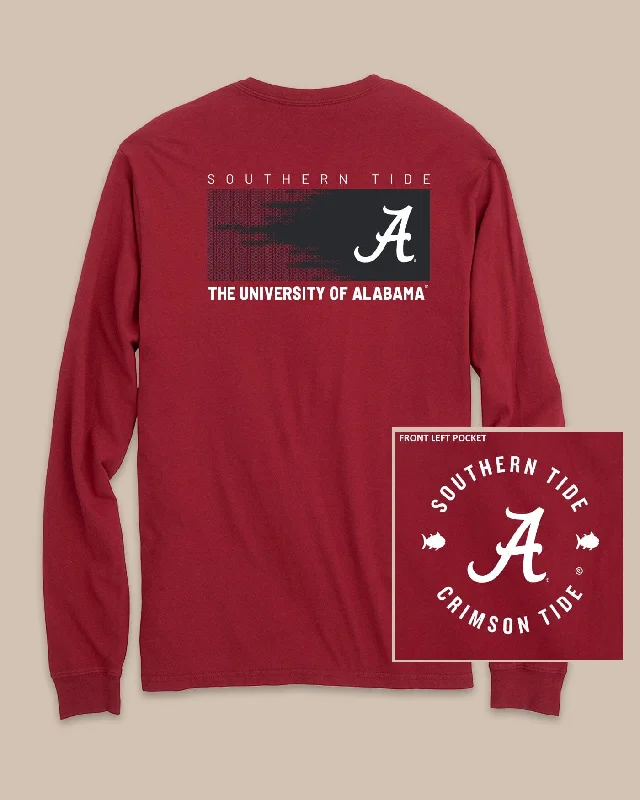 men's vintage graphic t-shirts -Alabama Crimson Tide Gameday Hexagon Gradient T-Shirt