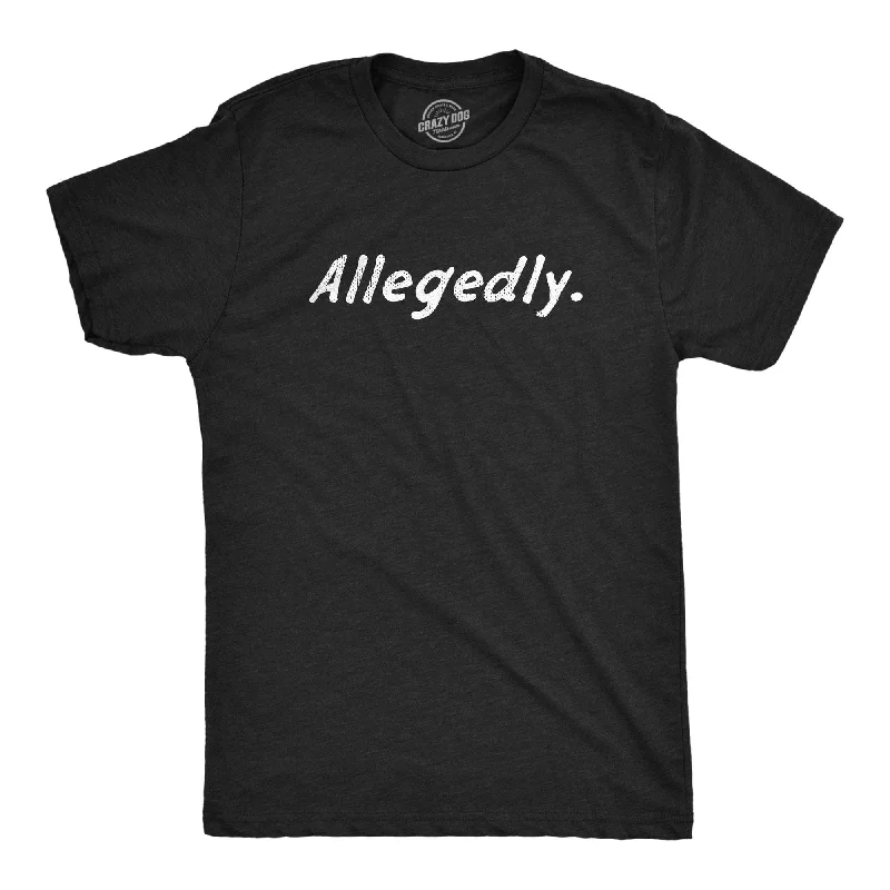 men's comfortable print tees -Allegedly Men's T Shirt