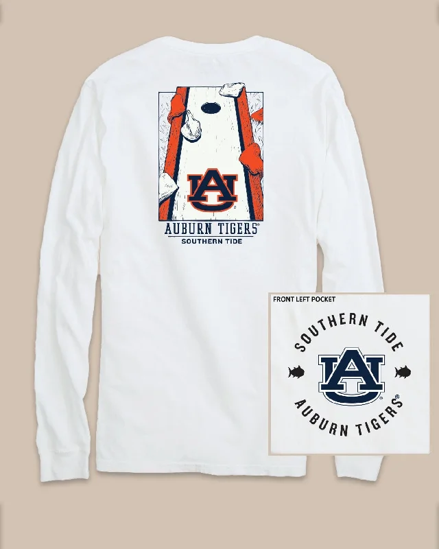 men's sporty t-shirts -Auburn Tigers Gameday Cornhole Board T-Shirt