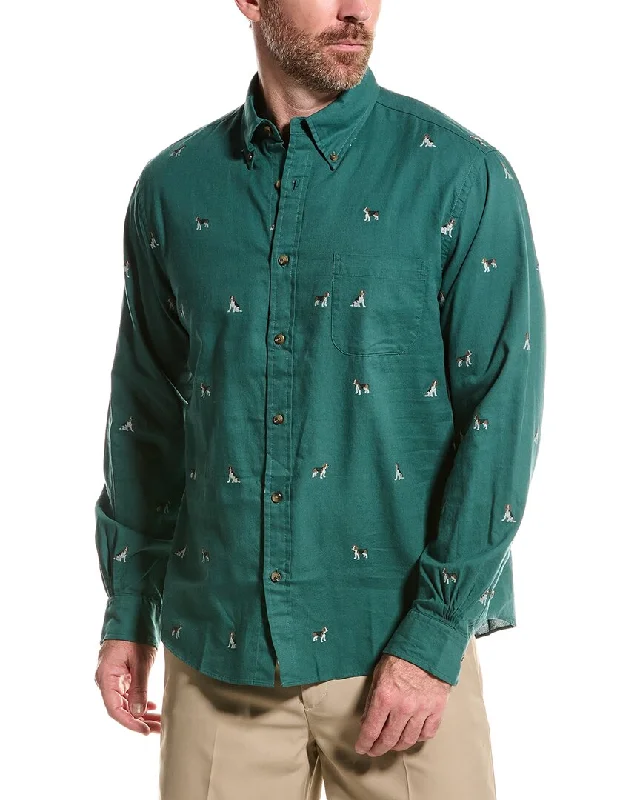 men's stylish long-sleeve shirts -Brooks Brothers Beagle Clip Shirt