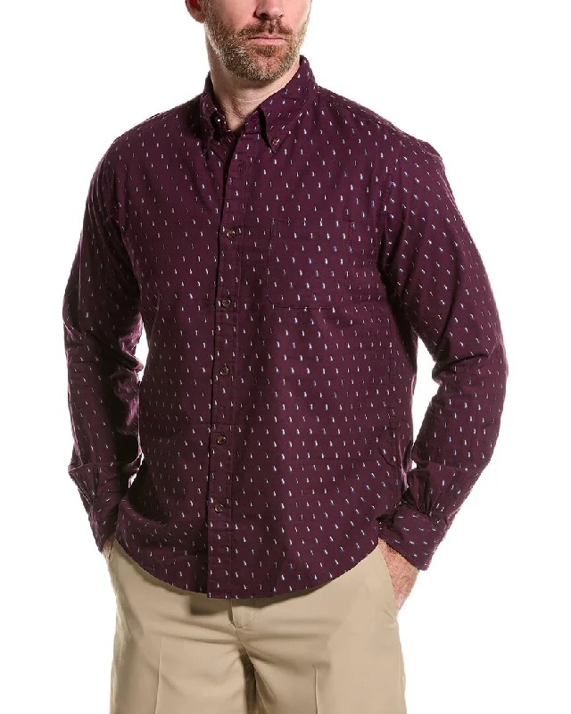 men's lightweight shirts -Brooks Brothers Foulard Clip Shirt