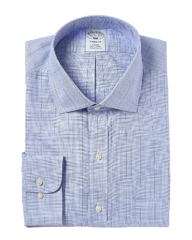 men's button-up shirts with patterns -Brooks Brothers Regular Fit Dress Shirt