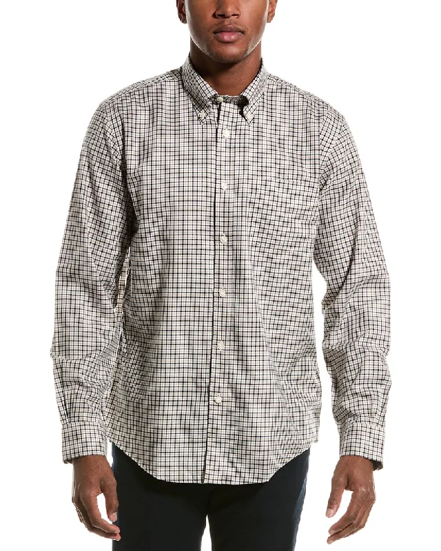 men's plaid checkered shirts -Brooks Brothers Regular Fit Oxford Shirt