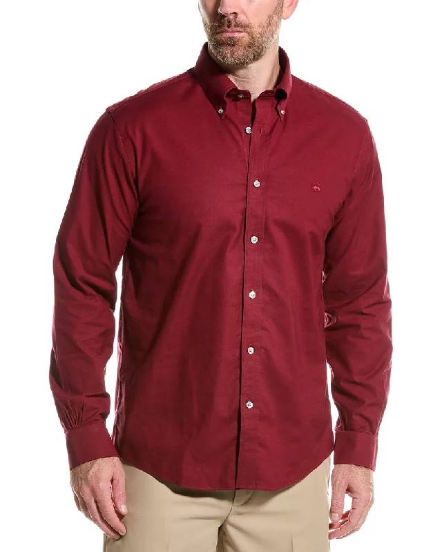 men's fitted button-up shirts -Brooks Brothers Regular Fit Shirt