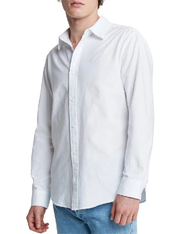 men's long-sleeve shirts for business -Calvin Klein Classic Oxford Shirt