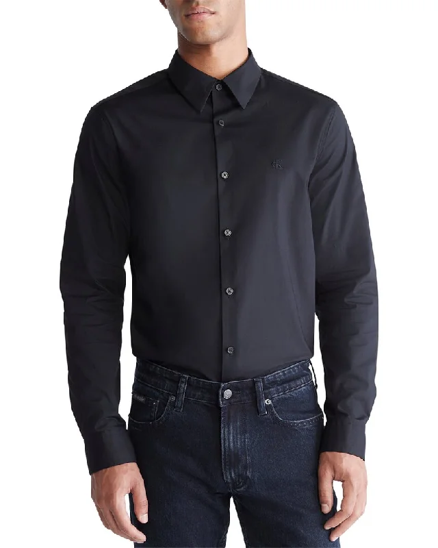 men's classic short-sleeve shirts -Calvin Klein Slim Fit Shirt