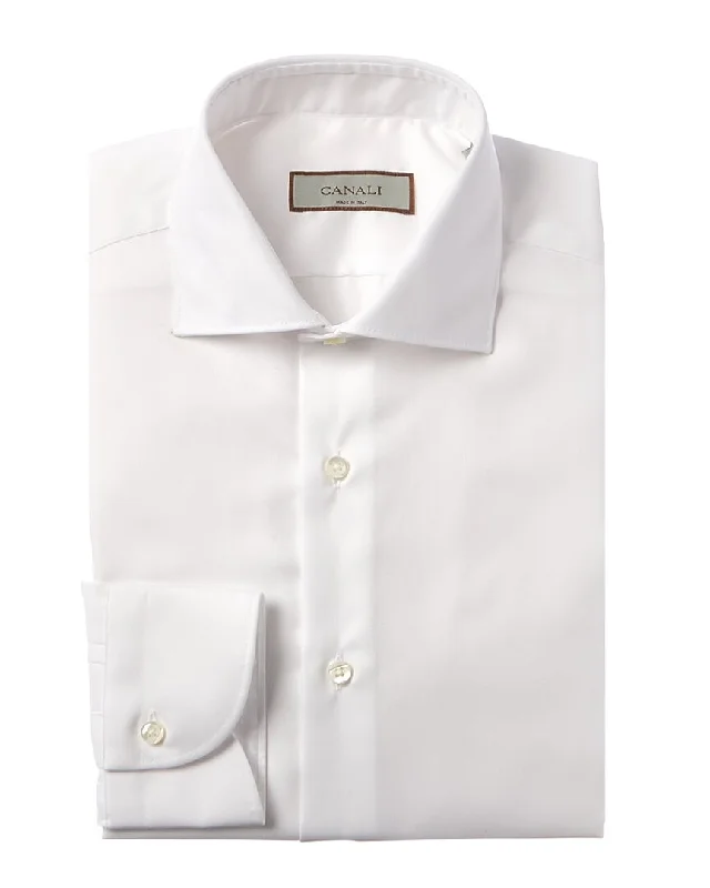 men's comfortable work shirts -Canali Dress Shirt