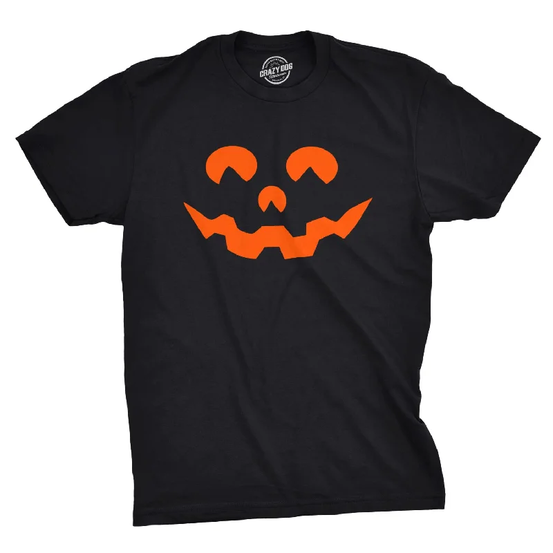 men's trendy t-shirts -Cartoon Eyes Pumpkin Face Men's T Shirt