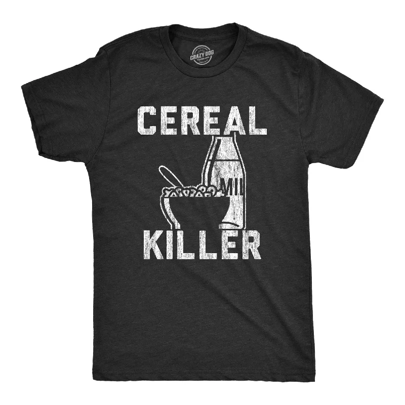 men's fun graphic print t-shirts -Cereal Killer Men's T Shirt