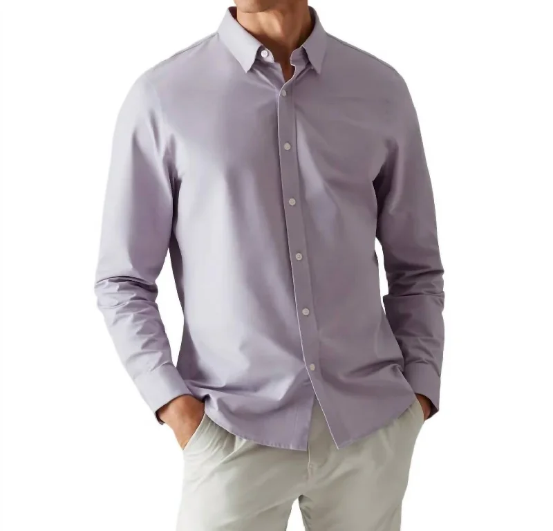 men's relaxed fit shirts -Commuter Shirt - Slim Fit In Nightshade Oxford