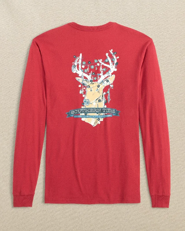 men's high-quality t-shirts -Deermas Tree Long Sleeve T-Shirt