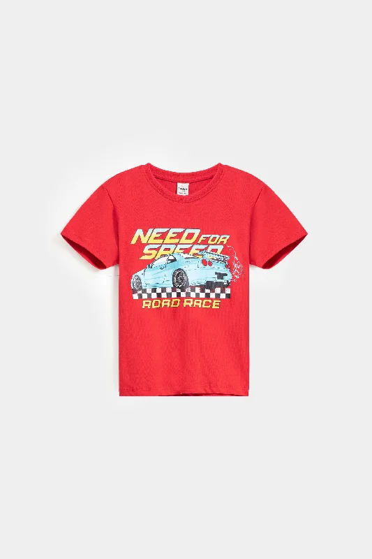 men's colorful graphic tees for summer -Car Race Graphic T-Shirt