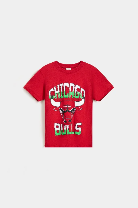 men's printed logo t-shirts -Chicago Bull Graphic T-Shirt