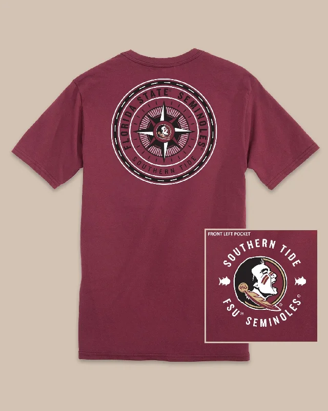 men's personalized t-shirts -FSU Seminoles Gameday Collegiate Compass T-Shirt