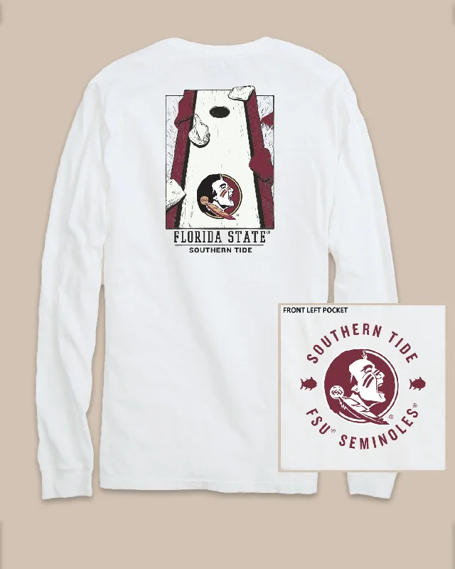 men's sport t-shirts -FSU Seminoles Gameday Cornhole Board T-Shirt