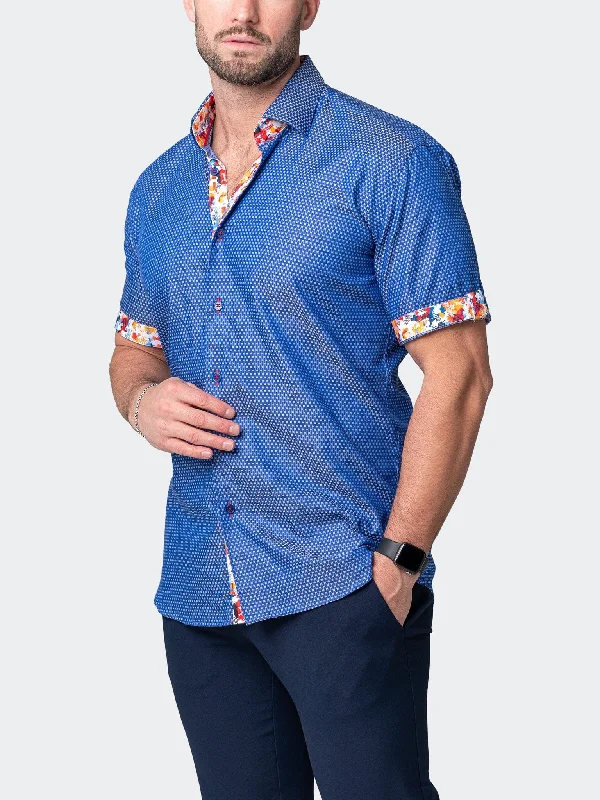 men's summer shirts -Galileo Link Blue