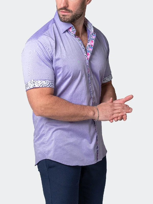 men's cotton shirts -Galileo Shiny Purple