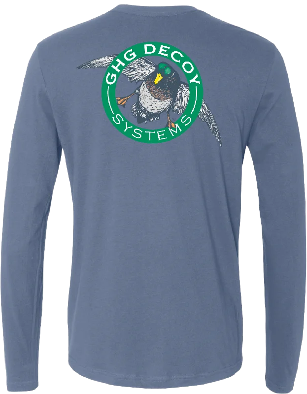 men's custom logo t-shirts -GHG Retro Mallard Long-Sleeve Tee