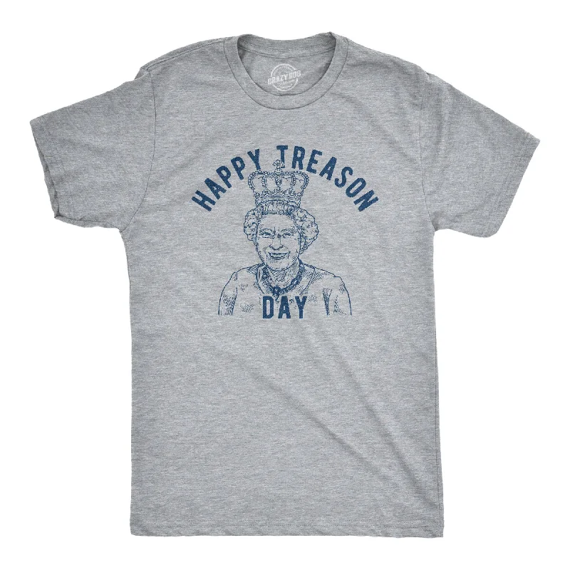 men's cool slogan tees -Happy Treason Day Men's T Shirt