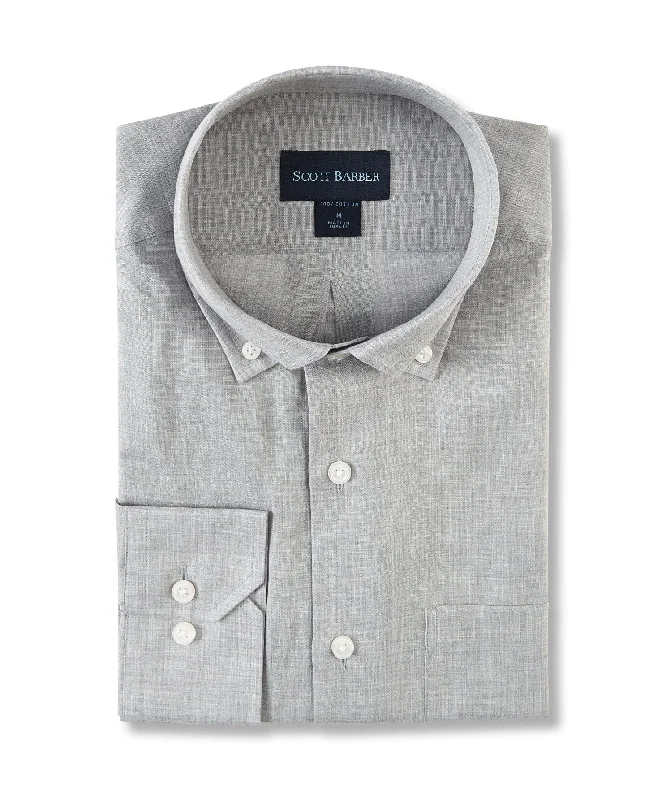 men's Oxford shirts -Heathered Chambray Solid, Mist