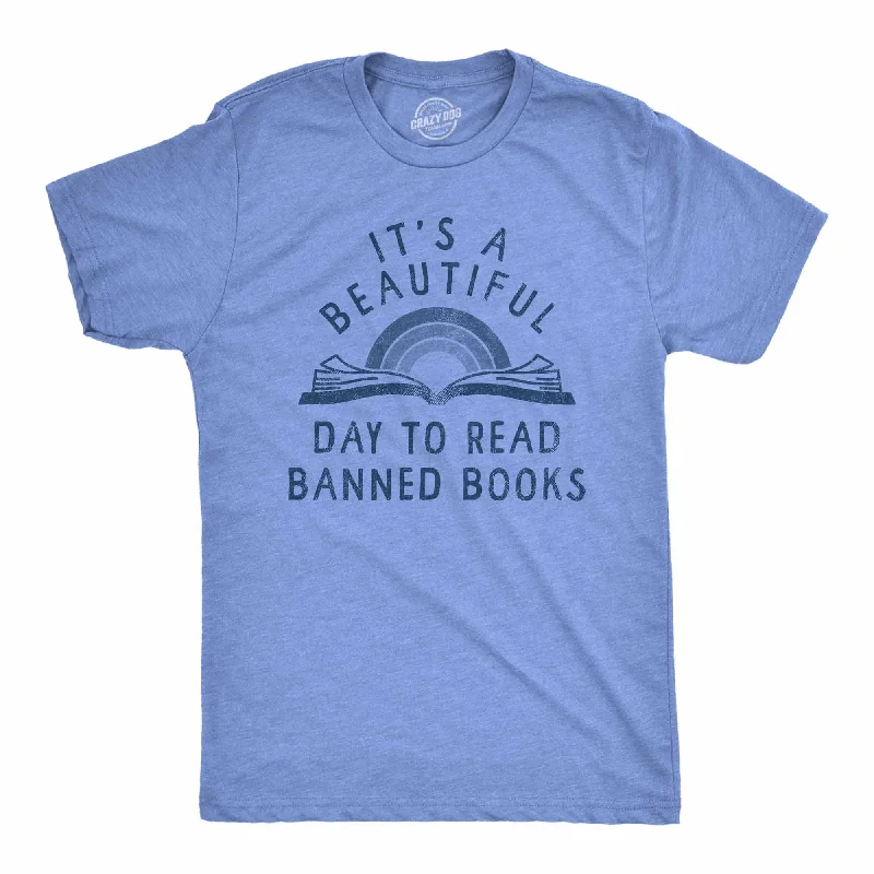 men's polo t-shirts -Its A Beautiful Day To Read Banned Books Men's T Shirt