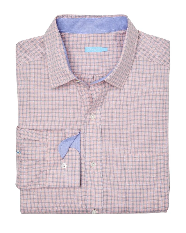 men's checkered formal shirts -J.McLaughlin Mini Plaid Gramercy Shirt