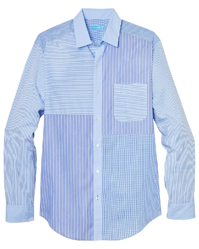 men's formal office shirts -J.McLaughlin Patchwork Gramercy Patchwork Shirt