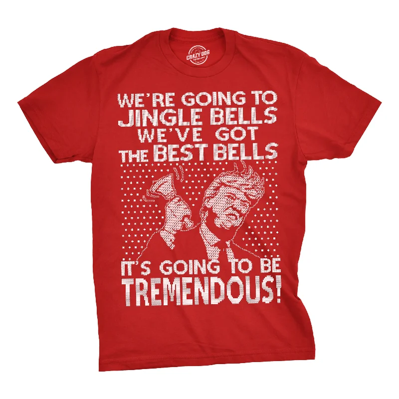 men's trendy t-shirts -Jingle Bells Trump Men's T Shirt