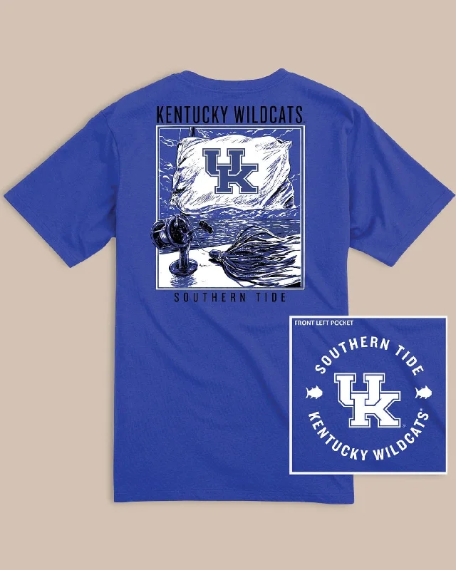 men's crewneck t-shirts -Kentucky Wildcats Fishing Flag T-Shirt