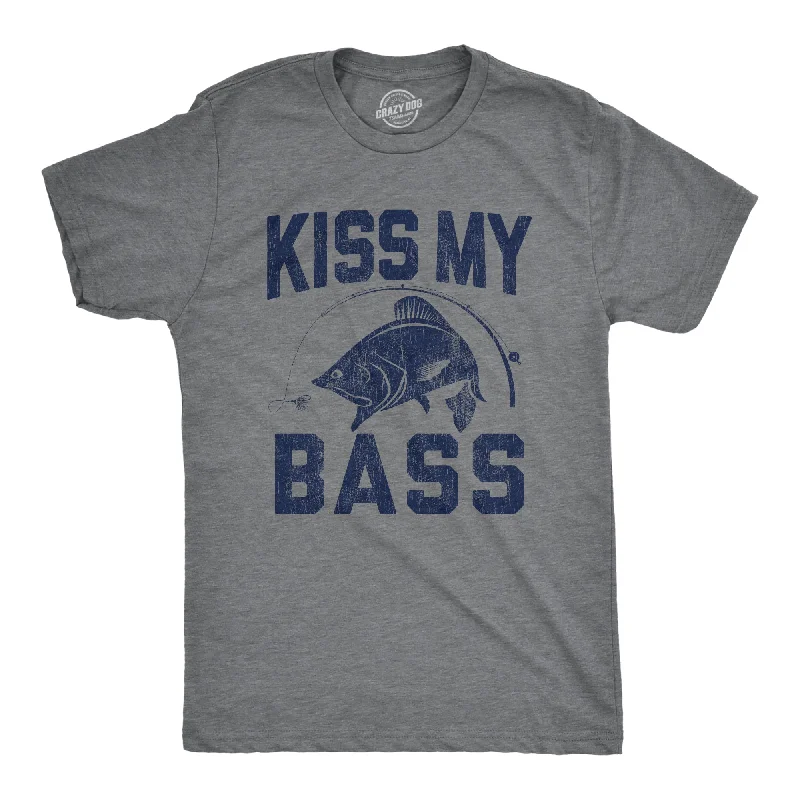 men's basic t-shirts -Kiss My Bass Men's T Shirt