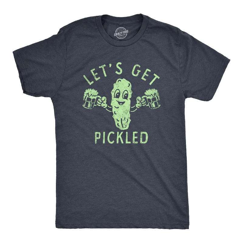 men's casual t-shirts -Lets Get Pickled Men's T Shirt