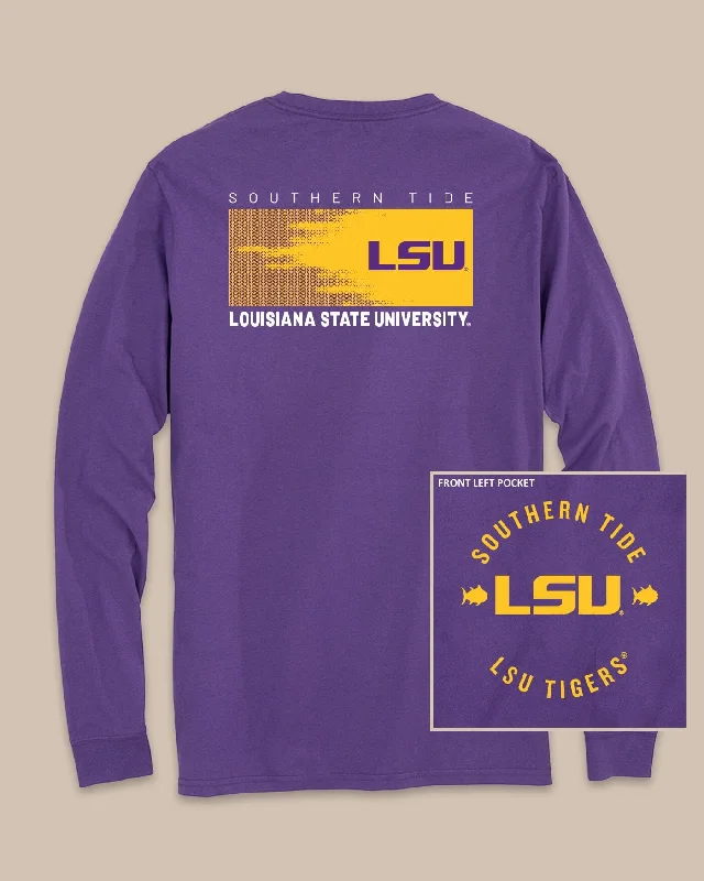 men's comfortable cotton t-shirts -LSU Tigers Gameday Hexagon Gradient T-Shirt