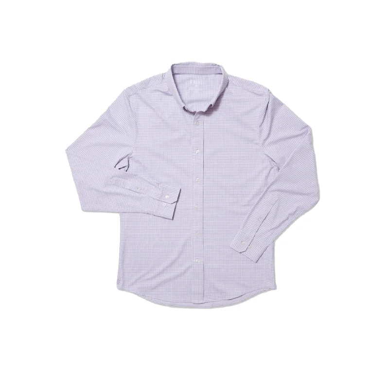 men's office-friendly shirts -Men's Commuter Shirt - Slim Fit In Wisteria Check