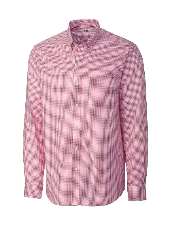 men's casual button-down shirts -Men's L/S Epic Easy Care Tattersall