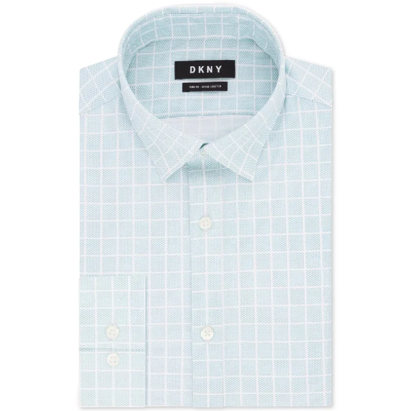 men's relaxed fit shirts -Mens Slim Fit Checkered Button-Down Shirt