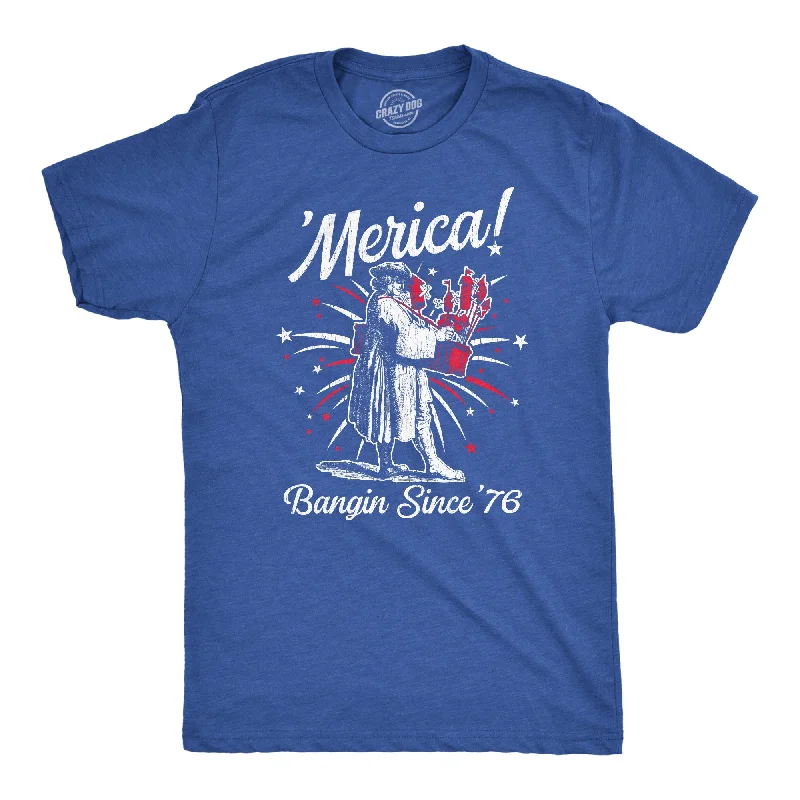 men's premium quality t-shirts -Merica Banging Since 76 Men's T Shirt