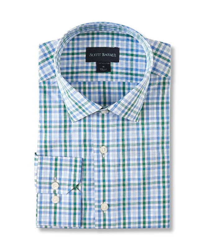 men's performance shirts -Mirco Dobby Gingham, Grass