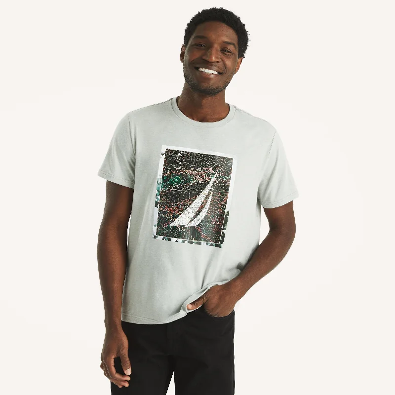 men's soft and breathable t-shirts -Nautica Mens J-Class Graphic T-Shirt