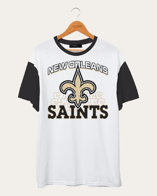 men's simple stylish t-shirts -NFL New Orleans Saints Colorblock Tee