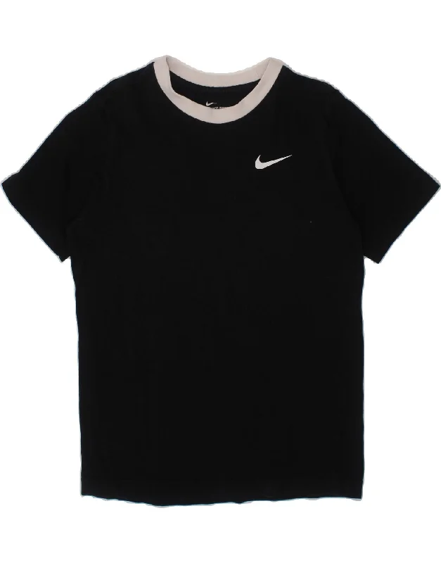 men's oversized graphic t-shirts -NIKE Boys Graphic T-Shirt Top 10-11 Years Medium Black Cotton