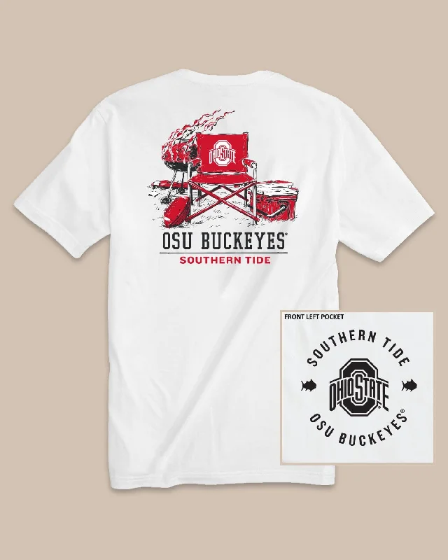 men's simple cotton t-shirts -Ohio State Buckeyes Gameday BBQ Tailgate T-Shirt