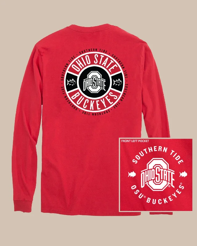 men's bold design t-shirts -Ohio State Buckeyes Ring Badge T-Shirt