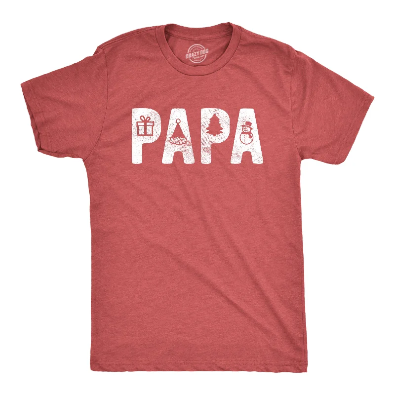 men's graphic design t-shirts -Papa Christmas Men's T Shirt