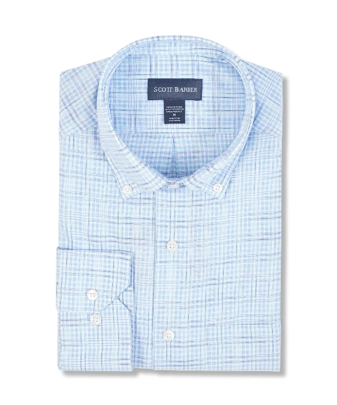 men's high-quality shirts -Performance Check, Aqua