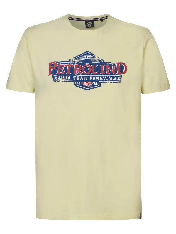 men's soft and breathable t-shirts -Petrol Industries Chest Print T-Shirt